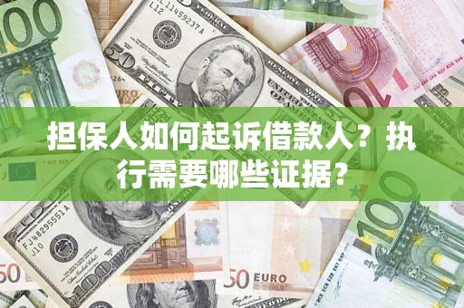 济南担保人如何起诉借款人？执行需要哪些证据？