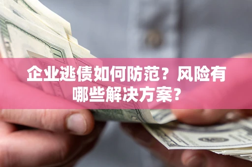 济南企业逃债如何防范？风险有哪些解决方案？