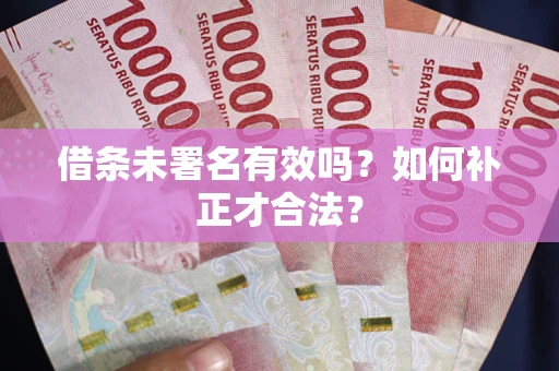 济南借条未署名有效吗？如何补正才合法？