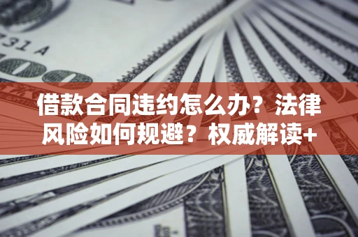 济南借款合同违约怎么办?法律风险如何规避?权威解读+实用指南 济南借款合同违约怎么办?法律风险如何规避?权威解读+实用指南