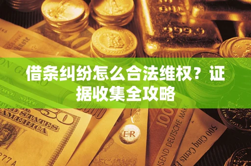 济南借条纠纷怎么合法维权?证据收集全攻略 济南借条纠纷怎么合法维权?证据收集全攻略