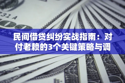 济南民间借贷纠纷实战指南：对付老赖的3个关键策略与调解盲区解析
